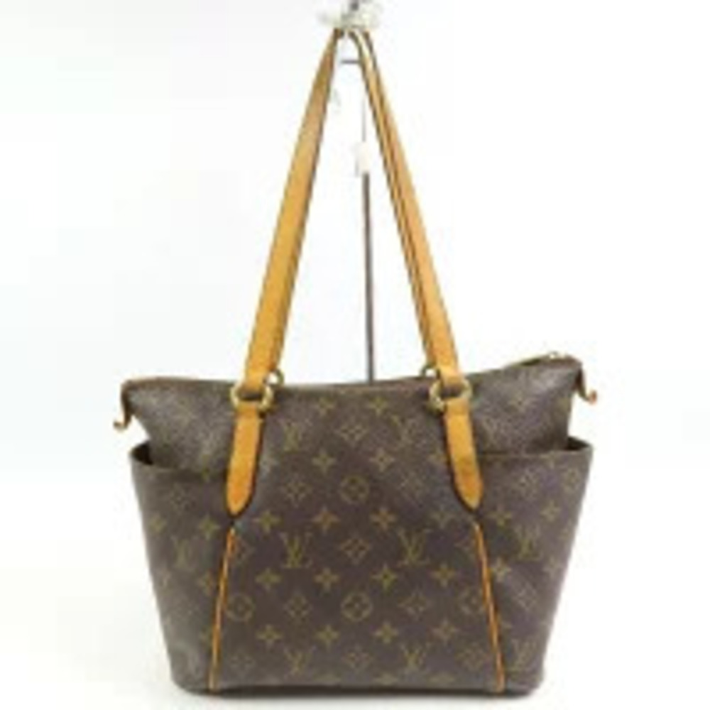 Louis Vuitton Brown Monogram Shoulder Leather Totally Handbag Tote Bag Brown